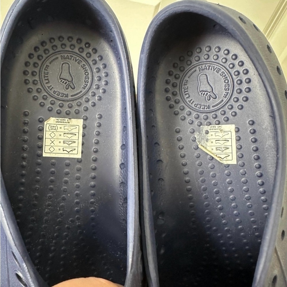 Native Jefferson Adult Shoes Unisex Regatta Blue/Shell White - M8/W10 - Picture 7 of 10